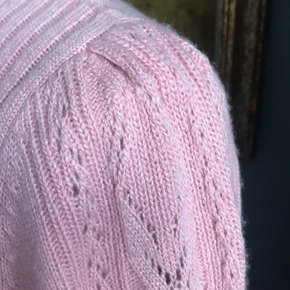 NWT Sundance Faustine chalk pink scoop neck pull over merino wool sweater XXL - Picture 12 of 13